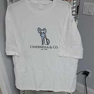 Cinderella White Tee with Bow Design